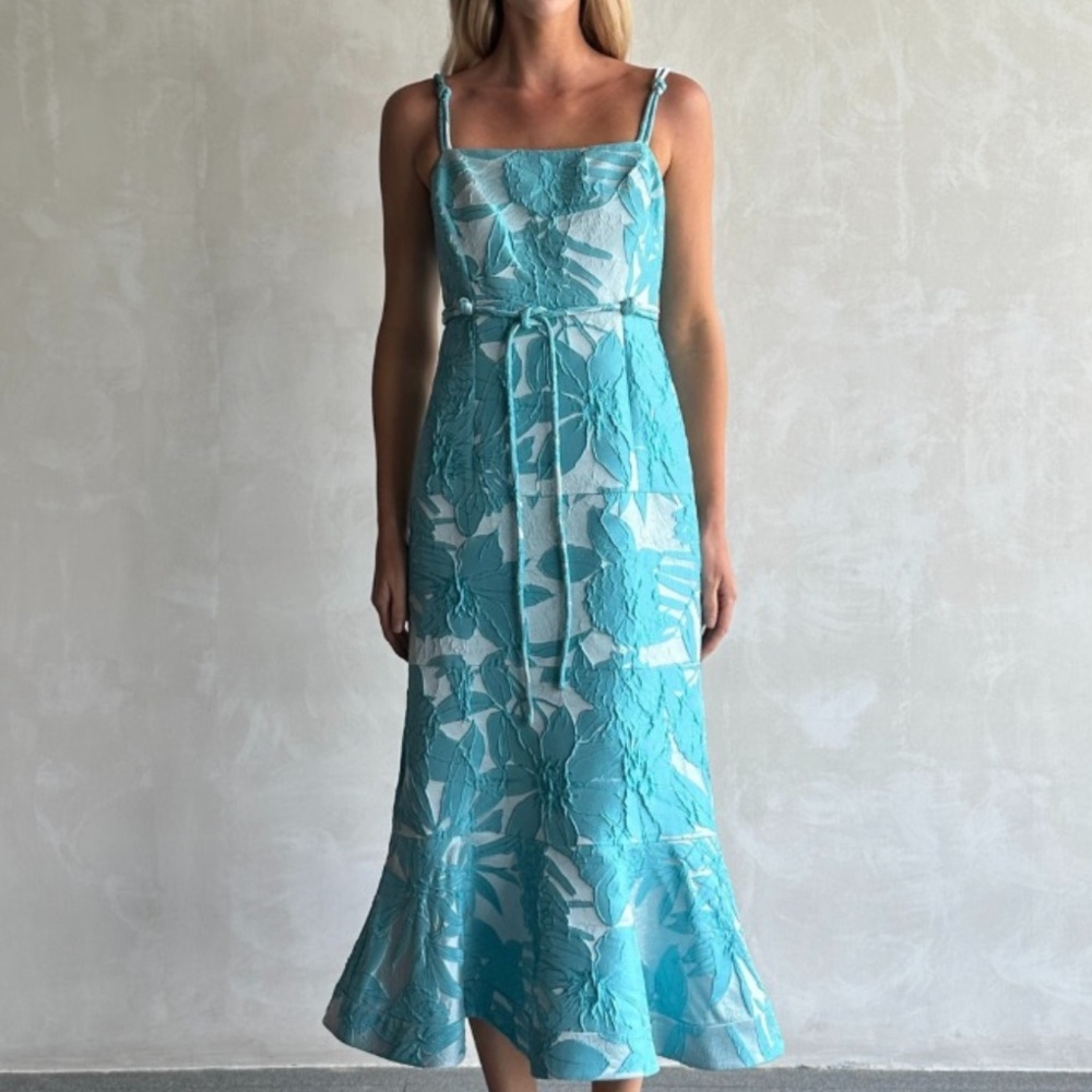 Alexis Delphine Floral-Patterned Midi-Dress